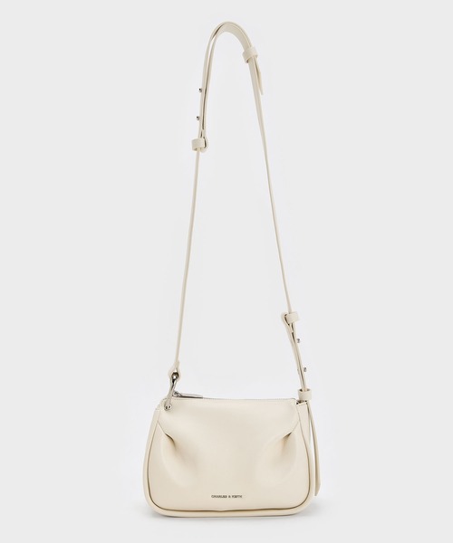 「CHARLES \u0026 KEITH」 ショルダーバッグ M クリーム レディースの画像