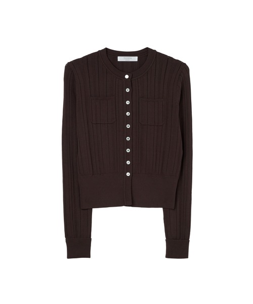 【最終値下げ！】Eyelet Knit Cardigan Her lip to カーディガン Eyelet Knit Cardigan レディース : ZOZOTOWN