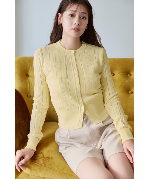 Her lip to カーディガン Eyelet Knit Cardigan レディース : ZOZOTOWN