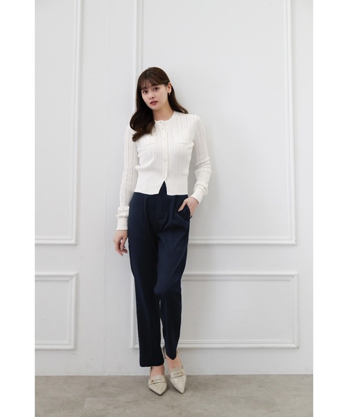 トップス herlipto Eyelet Knit Cardigan Essentia］【5月上旬発送】Eyelet Knit Cardigan