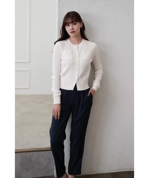 Her lip to カーディガン Eyelet Knit Cardigan レディース : ZOZOTOWN