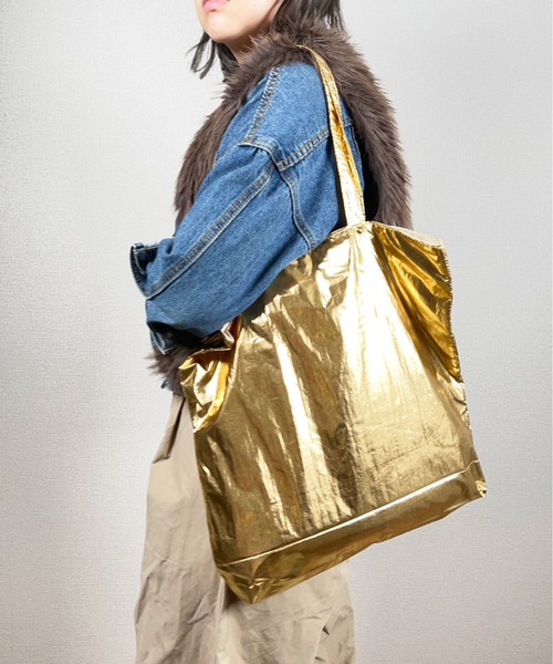 「lus.」 トートバッグ FREE シルバー レディース_画像3