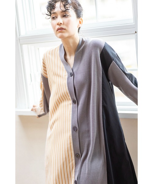「OSMOSIS」 長袖ワンピース ONE SIZE グレー レディース_画像7
