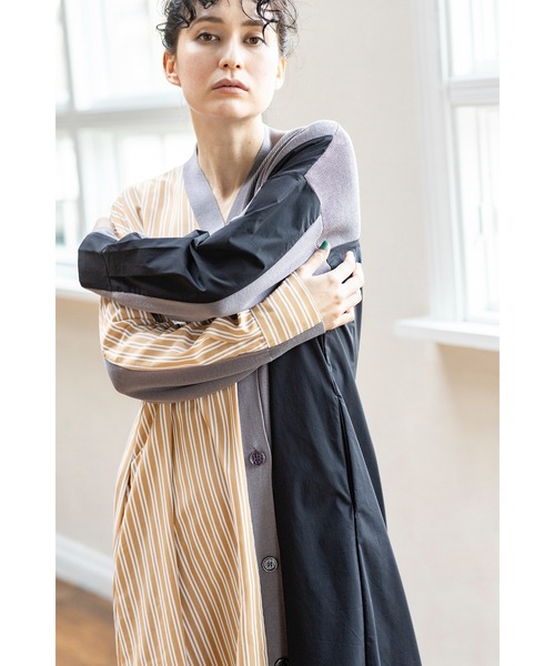 「OSMOSIS」 長袖ワンピース ONE SIZE グレー レディース_画像8