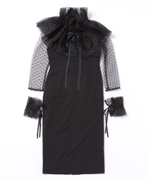 「PREFERIR」 長袖ワンピース MEDIUM ブラック レディースの画像