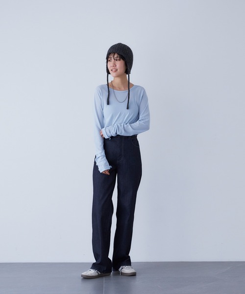 YANUK（ヤヌーク） デニムパンツ 21inch ネイビー レディース