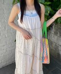 ワンピース アソート柄パッチワークロングキャミ...の詳細画像1