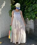 ワンピース アソート柄パッチワークロングキャミ...の詳細画像2