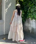 ワンピース アソート柄パッチワークロングキャミ...の詳細画像3