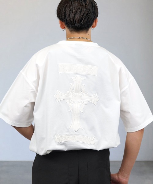 tシャツ 接触冷感 グラフィック ストレッチ Tシャツ クロス ライン
