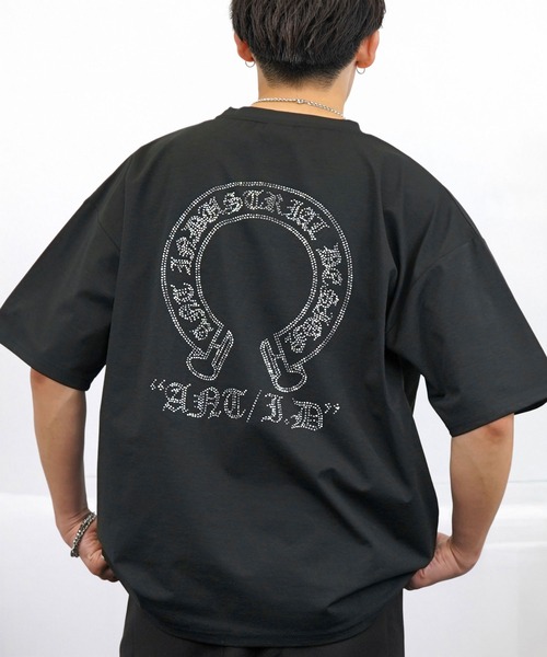 tシャツ 接触冷感 グラフィック ストレッチ Tシャツ クロス ライン