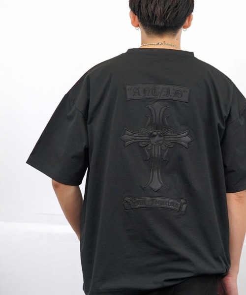 tシャツ 接触冷感 グラフィック ストレッチ Tシャツ クロス ライン