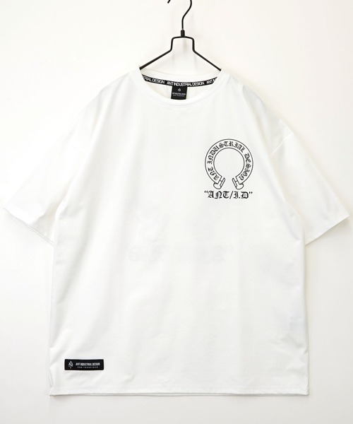 tシャツ 接触冷感 グラフィック ストレッチ Tシャツ クロス ライン