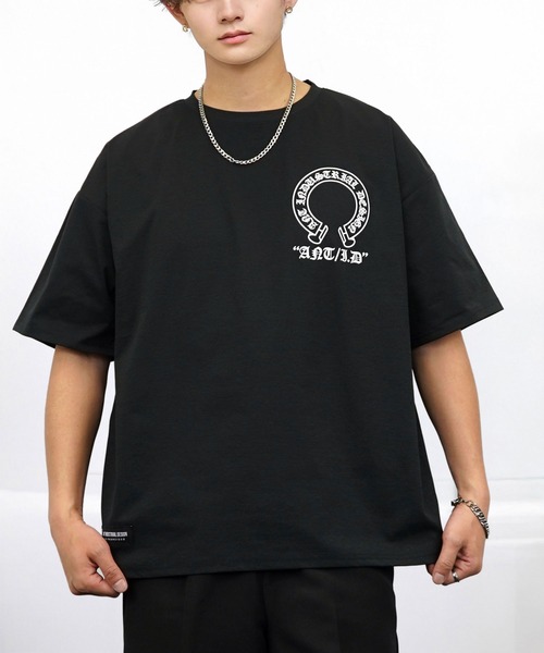 tシャツ 接触冷感 グラフィック ストレッチ Tシャツ クロス ライン
