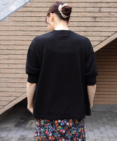 MEYAME コットンニット　ブラック　新品未使用タグ付き MEYAME（メヤメ） tシャツ コットンニットTEE COTTON KNIT TEE