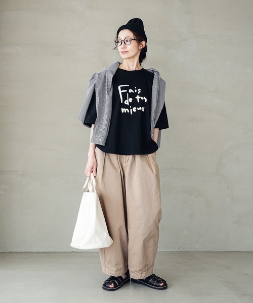 SOLAMONAT（ソラモナ） tシャツ パフ天竺 ハーフスリーブプリント PO
