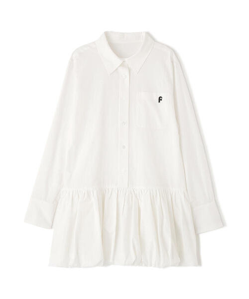 「FREE'S MART」 シャツワンピース MEDIUM ホワイト レディース_画像2