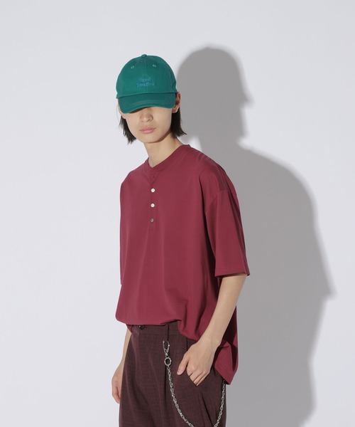 LAKOLE（ラコレ） ヘンリーネック tシャツ 「接触冷感」メタルボタン