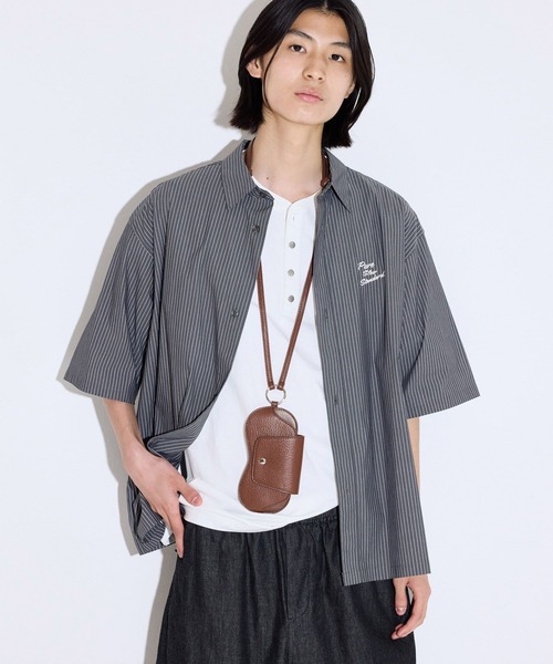 LAKOLE（ラコレ） ヘンリーネック tシャツ 「接触冷感」メタルボタン