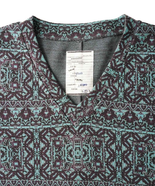 「SHAREEF」 長袖Tシャツ 2 レッド メンズ_画像3