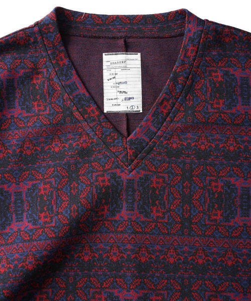 「SHAREEF」 長袖Tシャツ 2 レッド メンズ_画像9