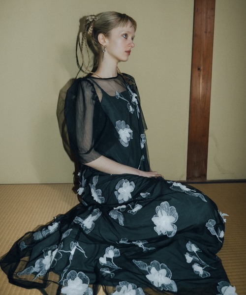 et.UNiVER ドレス 3D Floral A-line Dress : ZOZOTOWN Yahoo!店 - 通販
