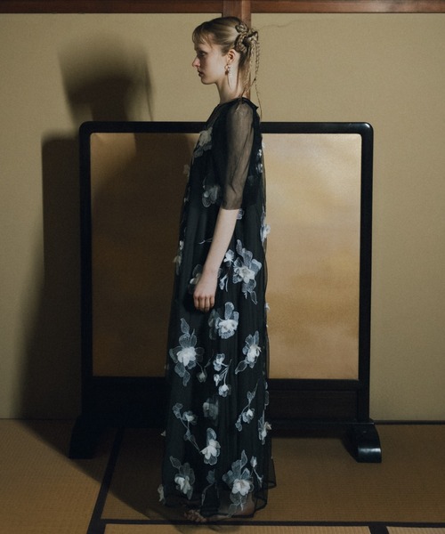 et.UNIVER 3D Floral A-line Dress Mロング et.UNiVER ドレス 3D Floral A-line Dress : ZOZOTOWN Yahoo!店 - 通販