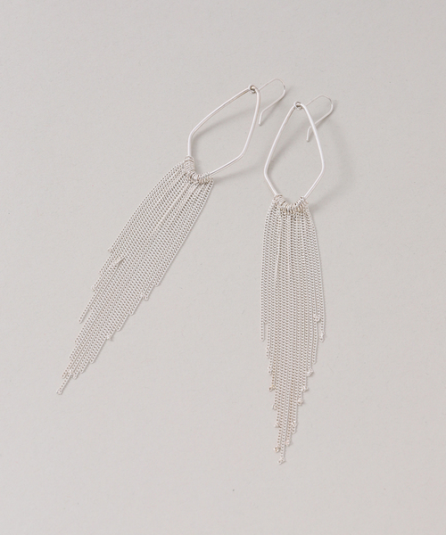 ピアス 「SAMH by LILAS」 キヘイチェーンフリンジピアス SV（両耳） レディースの画像