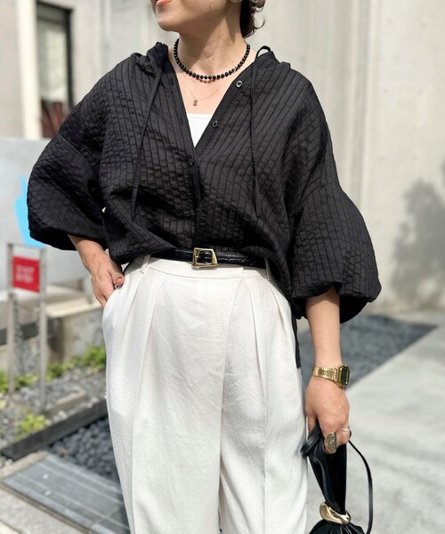 NOLLEY'S（ノーリーズ） ブラウス シャツ 半袖 ウォッシャブルモール