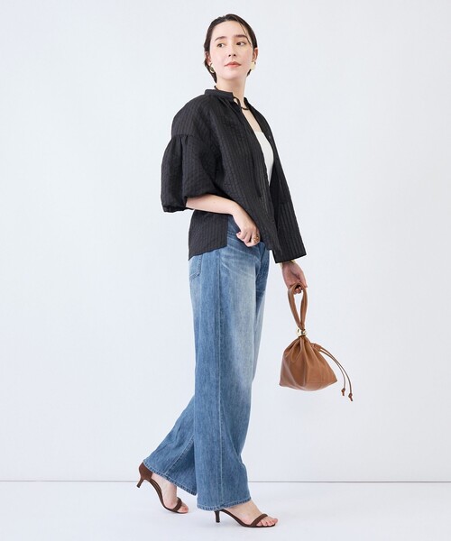 NOLLEY'S（ノーリーズ） ブラウス シャツ 半袖 ウォッシャブルモール