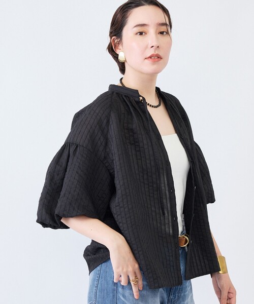 NOLLEY'S（ノーリーズ） ブラウス シャツ 半袖 ウォッシャブルモール