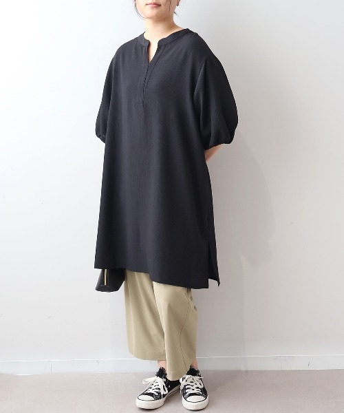 「MB mint breeze」 半袖ワンピース 4L ブラック レディース_画像2