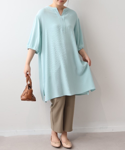 「MB mint breeze」 半袖ワンピース 4L ブラック レディース_画像8