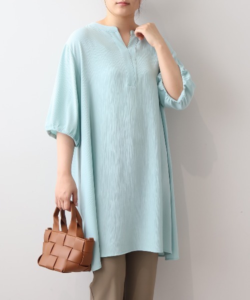 「MB mint breeze」 半袖ワンピース 4L ブラック レディース_画像9