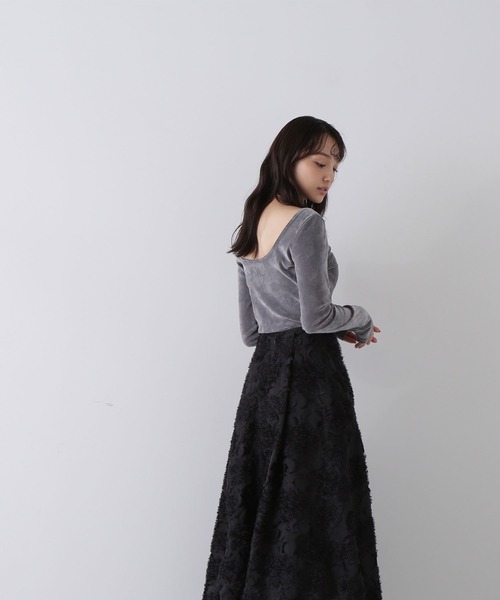 「NATURAL BEAUTY BASIC」 ロングスカート MEDIUM ブラック レディース_画像5