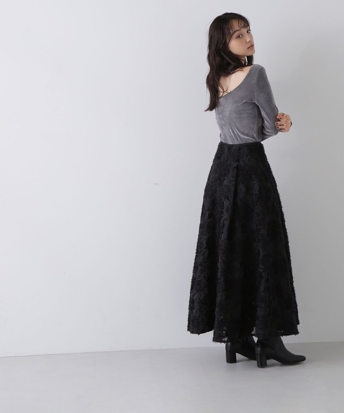 「NATURAL BEAUTY BASIC」 ロングスカート MEDIUM ブラック レディース_画像7