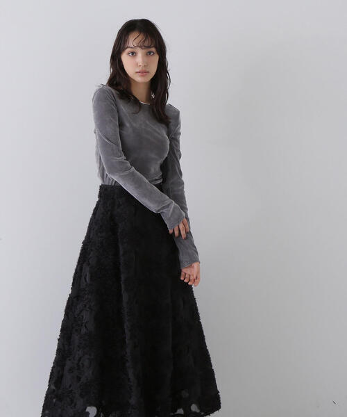 「NATURAL BEAUTY BASIC」 ロングスカート MEDIUM ブラック レディース_画像9