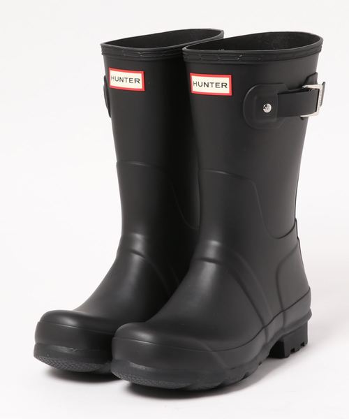 ハンター　レインシューズ　メンズ　サイズ28cm UKサイズ9 黒 HUNTER レインシューズ 長靴 MENS ORIGINAL SHORT メンズ