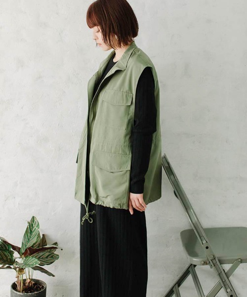 ベスト ジレ military vest レディース : ZOZOTOWN Yahoo!店