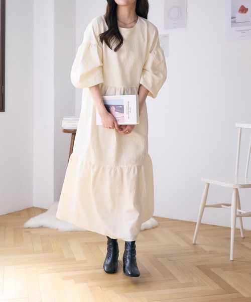Ada. ワンピース ふくれジャガードティアードワンピース : ZOZOTOWN