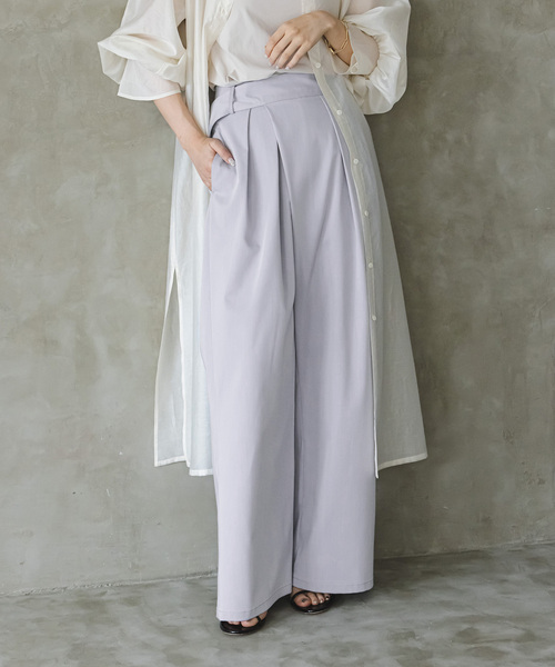 NOBLE パンツ スラックス タックパンツ : ZOZOTOWN Yahoo!店