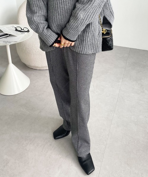 パンツ ウールライクピンタックストレートパンツ レディース | GeeRA | 23