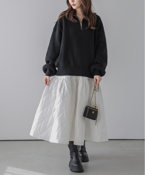 新品未使用★セントアンドリュース★ベージュ キルティングスカート 新品未使用☆セントアンドリュース☆ベージュ キルティングスカート