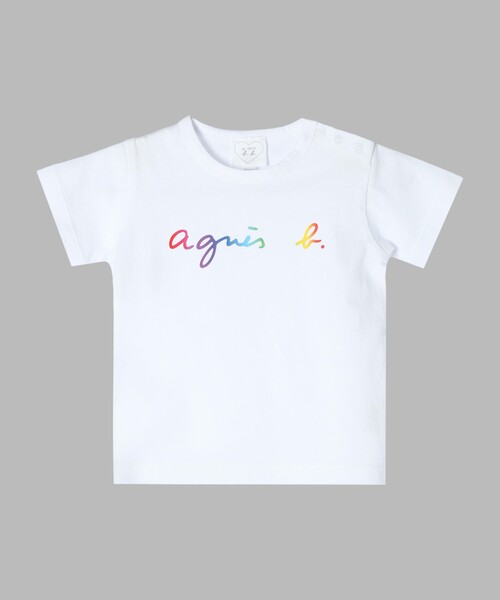 agnes b ちびロゴT agnes b.（アニエスベー） tシャツ ベビー ロゴ コットン 半袖 Tシャツ