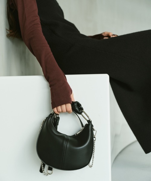AIC. ハンドバッグ ノットハンドルチェーンミニバッグ