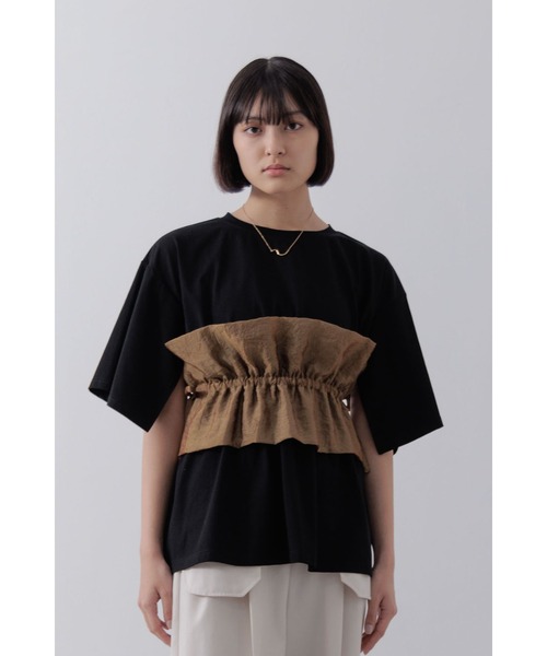 tシャツ オーガンジービスチェカットソー レディース Limue tシャツ オーガンジービスチェカットソー レディース