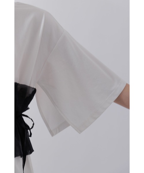 tシャツ オーガンジービスチェカットソー レディース Limue tシャツ オーガンジービスチェカットソー レディース
