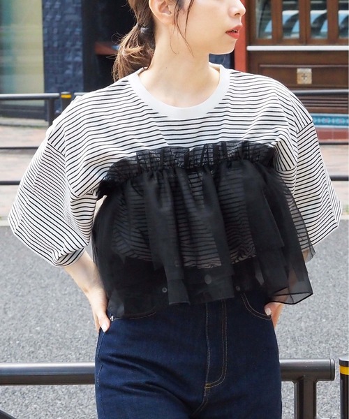 tiptop（ティップトップ） tシャツ Tシャツ BIGTシャツ×フリルベルト
