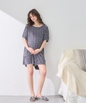 マタニティ リブハート柄パジャマ「上下セット」...の詳細画像2