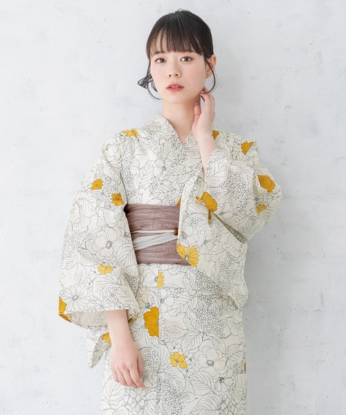 最終価格 SOUBIEN 浴衣 2点セット（浴衣＋帯） SOUBIEN｜浴衣2点セット レディース(浴衣+帯) | Rakuten Fashion
